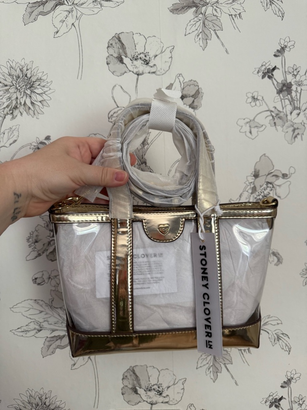 Stoney Clover Lane Clear Mini Tote Crossbody Bag